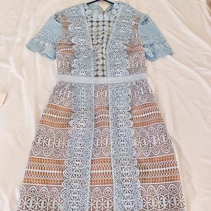 Self-Portrait baby blue dress uk 6(us 2)